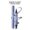 Black Stamp Eyeliner Pen, Waterproof Smudge-Proof Double-Ended Liquid Eye Liner,