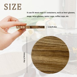 12PCS Unfinished Wood Coasters 3colors Wooden Coasters 4inch Round Coaster Blanks for Crafts for DIY Stained Tabletop Protection Home Decor Painting Wood Engraving