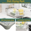LIYI Dish Drainer,Large Capacity Storage,with Drain Outlet,304 Stainless Steel,Utensil Drain