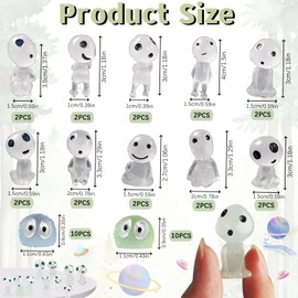 Liekadijiae Pack of 40 Tree Elves Doll, Forest Spirits Garden Decoration, Luminous Tree Elves, Tree Elves, Mini Garden Decoration Made of Resin, Mini Garden Decoration Princess Doll Micro Landscape