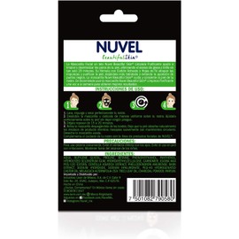 Nuvel Mascarilla Facial en Tela Limpieza Purificante, para Piel Mixta o Grasa, Con Carbón Activado y Té Verde, Paquete con 3 Piezas
