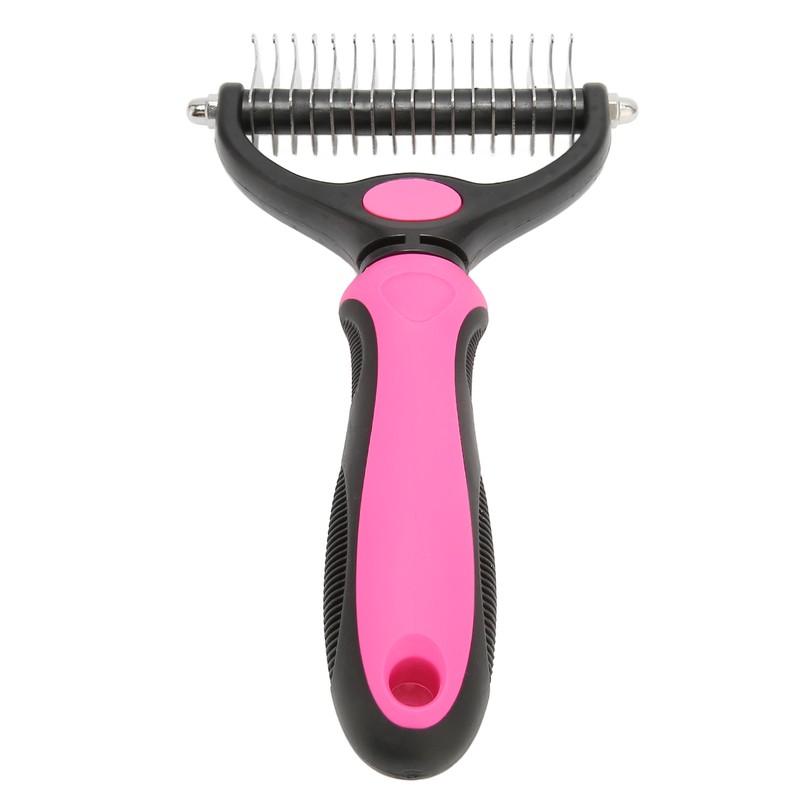 Pet Undercoat Rake Double Sided Knots Removal Grooming Massage Dog