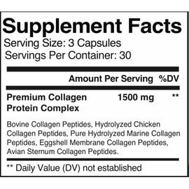 DR. Emil Nutrition Multi Collagen Plus Pills (Type I, II, III, V, X) Anti-Aging, Grass-Fed, 1500MG