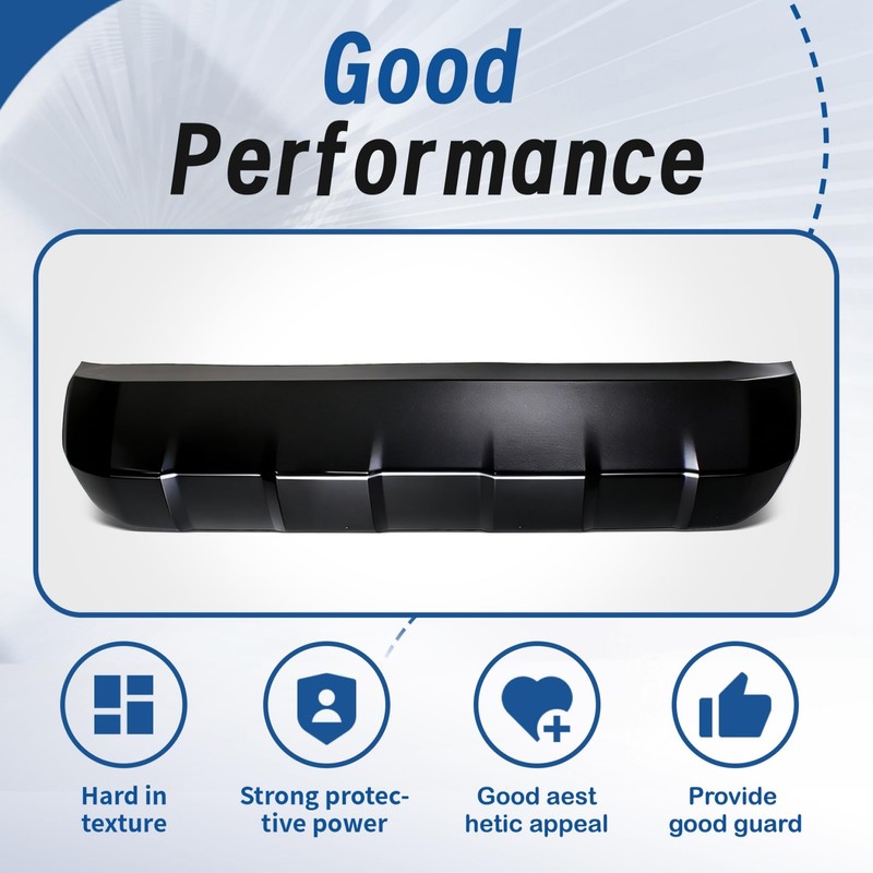 WFLNHB Front Lower Bumper Valance Panel Skid Plate Black Replacement