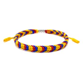 LAMIBEE Colombia Flag Bracelet, Colombian Country Proudly Bracelet, Colombia Wrist Bracelet, Surfer Bracelet Men Women, Braided Bracelets for Camping, Fishing, Military Gear Army Gifts (Colombia Flag)