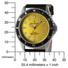Peugeot Men's Sport Bezel Watch with Yellow Canvas Wrist Band