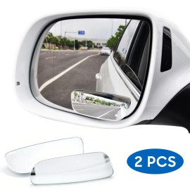 Ossuret Wide Angle Blind Spot Convex Mirror Rear Side View For Car Auto Pickup Truck SUV