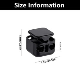 12 PCS Heavy Duty Drawstring Toggles, Metal Heavy Duty Cord Locks, Double Hole Cord Lock Stopper, for Hoodies, Bags, Pants, Shoelaces & Outdoor Gear(Black & Silver)