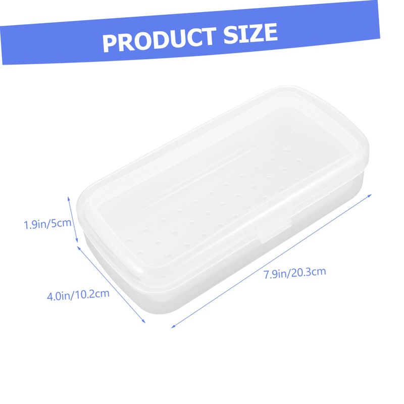 OHPHCALL Box of Manicure Tools Nail Organizer Nail Bits Clear