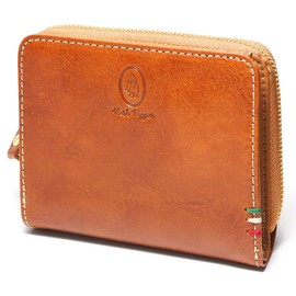 Hush Puppy HP2066 Wallet, Bifold Wallet, Coin Pocket, Round Zipper, Lux, Cowhide Leather, Cashless, Compact, Mini Wallet, Smart Wallet (Camel (45)), camel (45)