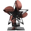 4 Blade Thermal Heat Powered Wood Stove Fan Fireplace Accessory