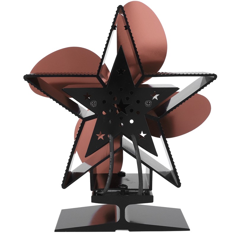 4 Blade Thermal Heat Powered Wood Stove Fan Fireplace Accessory