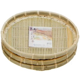 Koyanagi Sangyo 38079 Bamboo Buckwheat Monzzle, Set of 3, Diameter 8.7 inches (22 cm)