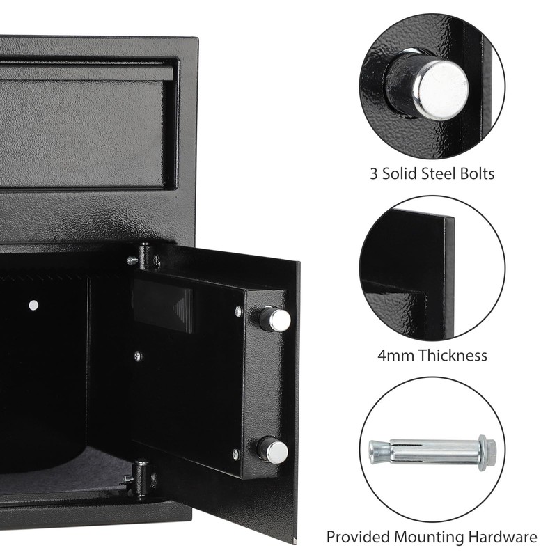 Depository Safe Digital Depository Safe Box, Electronic Steel Safe with