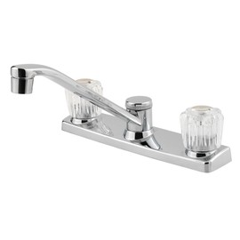 Pfister Pfirst Series Kitchen Faucet 2-Handle Chrome Acrylic Handles, G1351100