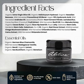 Alitura Hyaluronic Acid Anti-Aging Night Cream – Hydrating Face Moisturizer with 10% Hyaluronic Acid & Superfoods – Wrinkle Cream for Women & Men – Anti-Wrinkle Night Cream for Radiant, Youthful Skin