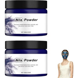 Blue Powder Face Mask – Daily Cleansing & Exfoliating Mask Powder, Gentle Formula for Smooth Skin, Hydrating for Multiple Skin Types (2PCS)