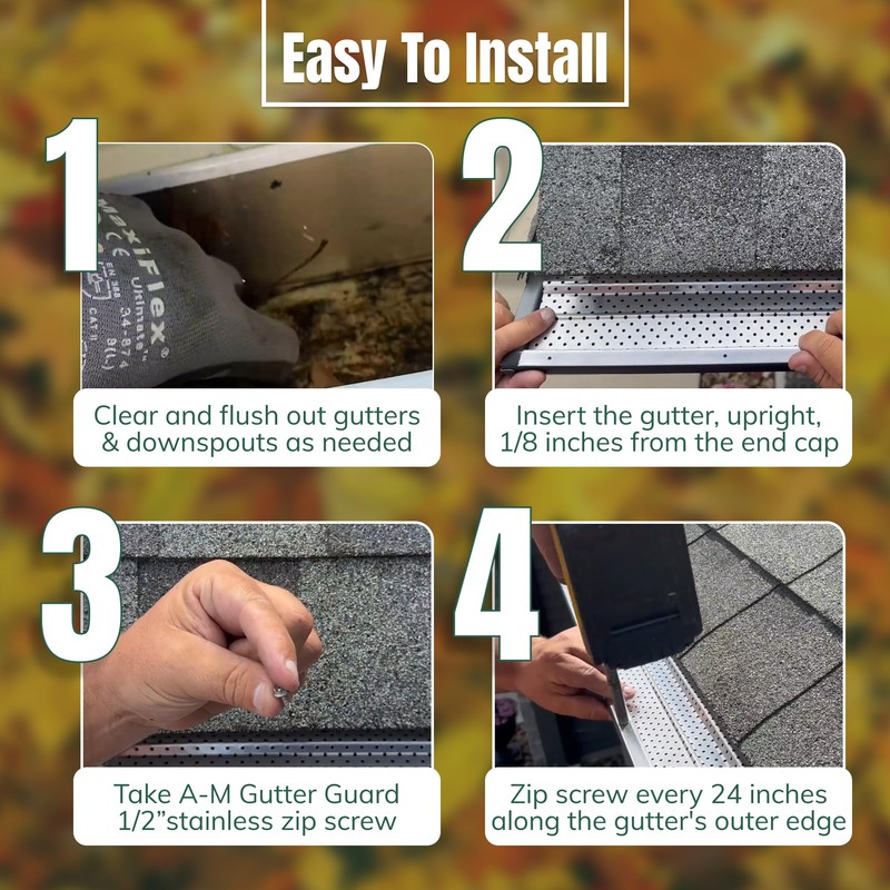 A-M Gutter Guard – Premium Heavy-Duty Aluminum Leaf & Debris
