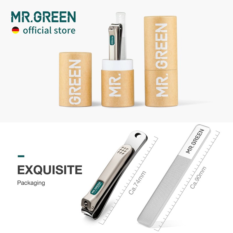 MR.GREEN Nail Clippers Curved Blades Fingernail Cut Nippers Manicure Scissors