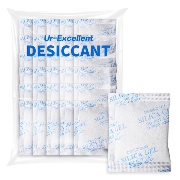 50 Packets 10 Gram Silica Gel Desiccant Pockets Bags Packs Absorber Dehumidifiers