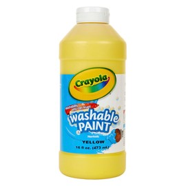 Crayola Yellow Washable Paint, Kids Painting Supplies, Paint Bottle, 16oz (54-2016-034), Pint