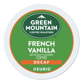 Green Mountain Coffee Roasters French Vanilla Decaf, Single-Serve Keurig K-Cup Pods, Flavored Light Roast Coffee, 24 Count