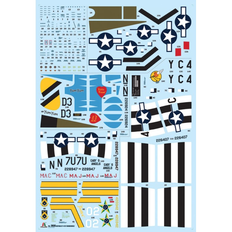 Italeri 2835 1:48 P-47D Thunderbolt (E.T.O.) - Model Building, Kit,