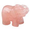 mookaitedecor Natural Rose Quartz Elephant Ornament Figurine,Healing Crystal Energy Gemstone