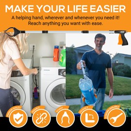 Ezpik 40" Flexible Grabber Pickup Gadgets for Disabled People - Trash & Rubbish Picker Gripper Foldable Litter Grabbers for Adults Pick Up Tool - Litter Picking Living Aids for Elderly 40 Inch(2-Pack)