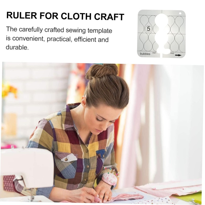 SEWACC 1pc Transparent Acrylic Ruler for Sewing and Craft Projects