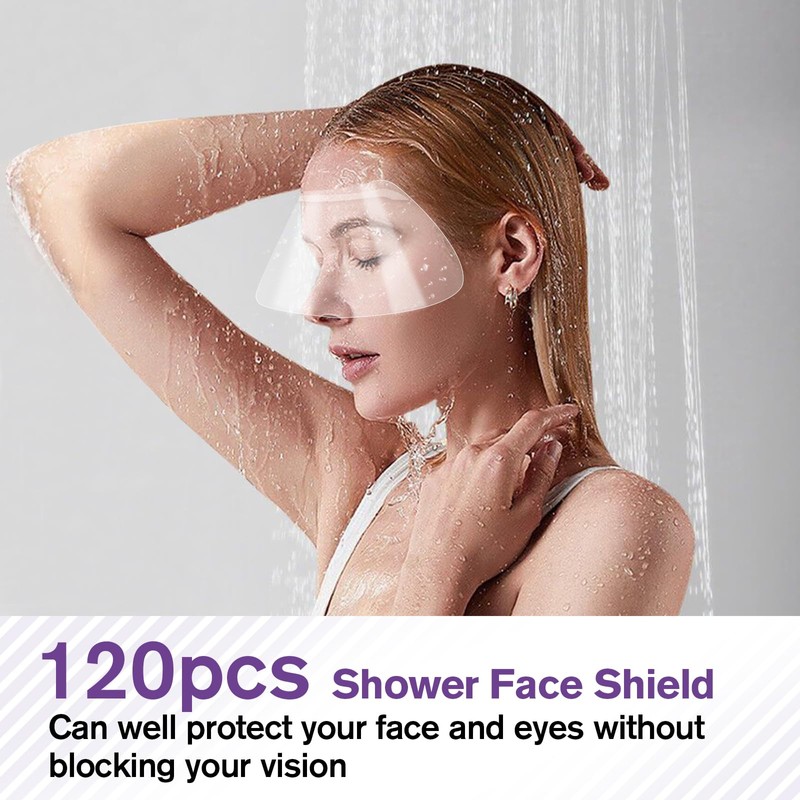 TOROKOM 120 PCS Shower Face Eye Shields，Clear Face Shield Eye