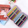 Large Pencil Case Cartoon Pink 4 Tiers 72 Holes Impact