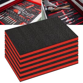 6 Pack Tool Box Foam Inserts for Cases,18 x 12 x1.5 Inch Tool Box Liner Foams Sheets Polyethylene,Toolbox Organizer and Storage Tool Shadow