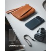 VULKIT Porta Pasaporte de Cuero con Bloqueo RFID y Correa