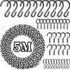 joonnair 5 m DIY Metal Hanging Chain with 10 Eye