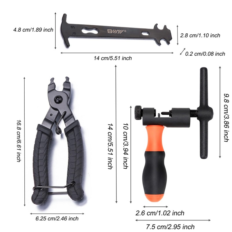 Universal Bicycle Chain Tool Kit (Includes Chain Breaker, Main Chain