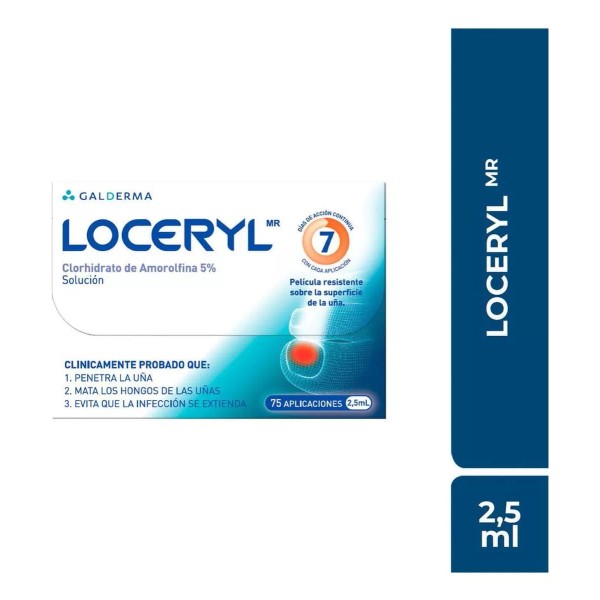Loceryl 5% Solución Caja Con 75 Aplicaciones De 2.5 Ml