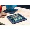 Brave Uncharted Waters Slate Coaster with Ship and Storm Design