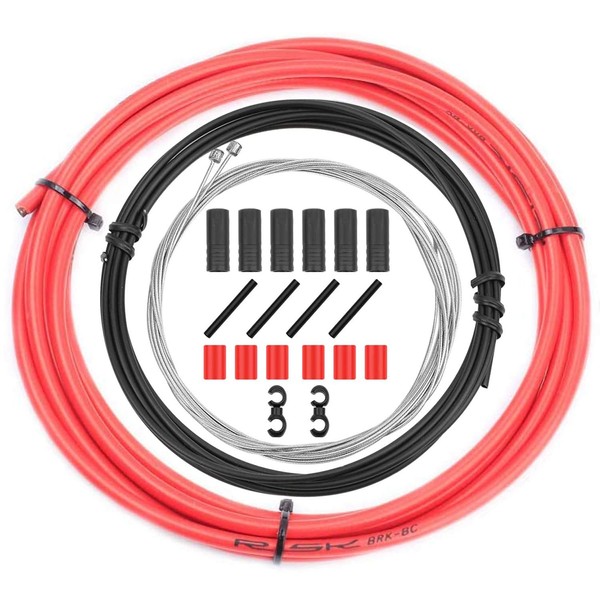 CTRICALVER Kit de câbles de dérailleur de vélo et boîtier – Câble de rechange universel pour réparation de vélo VTT (rouge)