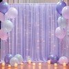10x10ft Purple Tulle Backdrop Curtain with Lights String for Parites,