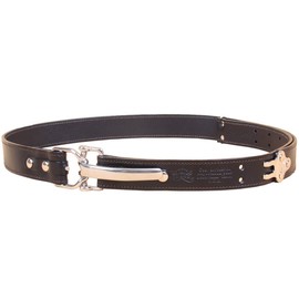 Col. Littleton Leather Belt with Stainless Steel Cinch Buckle | X-Large/Black