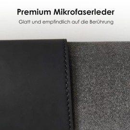 Magnetische drahtlose Lade-Mausmatte, 80x30 cm extra große Schreibtischunterlage, wasserdichte und kratzfeste Mausmatte, kohlenschwarze Computer-Mausunterlage für MacBook, PC und Laptop