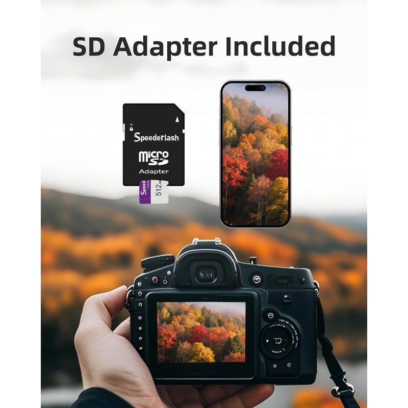 Micro SDXC Memory Card 64GB 2 Pack, Speederlash Camera Plus