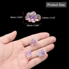 CoCud Bubble Clusters for Miniature Dollhouse Bathtub, 1:16 Scale Acrylic Matte Purple Bubbles - (Applications: for DIY Craft, Fairy Beach Decor), 1-Piece