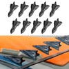 Alpha Racing Air Vortex Generator Diffuser Shark Fin 10pcs Set Kit Compatible with Spoiler Roof Wing Pointed End Style