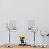 Crystal Candle Holder Ornament Tall Elegant Crystal Silver Candlestick for