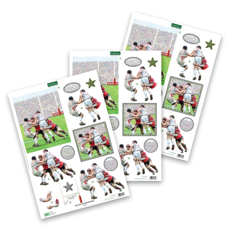 Katy Sue 'Sports' Die-Cut Decoupage for Card Making & Crafts