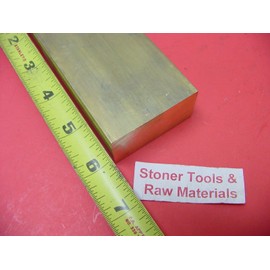 1" x 2" C360 Brass Flat BAR 6" Long Solid 1.00" Plate New Mill Stock H02