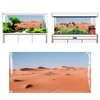 Aquarium Poster PVC Self Adhesive Waterproof 3D Desert Style Fish