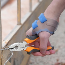 Velpeau CMC Thumb Brace Replacement Straps（2 pcs）, Insert Palm-side Strap from Outside, Fits Left & Right Hands for Women and Men, Reversible (Blue, Regular Version, Large)